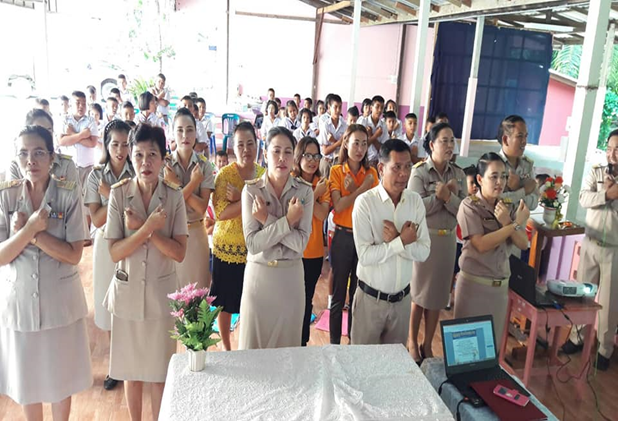 องค์การบริหารส่วนตำบลนากระตาม  ร่วมกับ  โรงเรียนบ้านละมุ ร่วมแสดงเจตจำนงป้องกันการทุจริต  ณ  โรงเรียนบ้านละมุ  หมู่ที่  8  ตำบลนากระตาม  อำเภอท่าแซะ  จังหวัดชุมพร